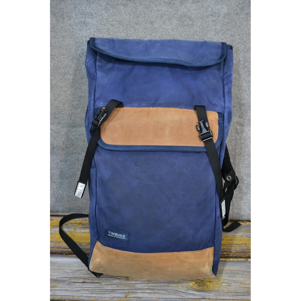 Timbuk2 Prospect Backpack Blue 22" Canvas Laptop Men Handmade San Francisco Bag